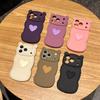 Мультяшные милые ушки медвежонка для iPhone16Pro Max Apple 17 чехол для мобильного телефона 15/14 матовый мягкий чехол