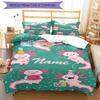 3pcs Custom Name Axolotl Bedding Set Duvet Cover Closure Includes 1 Duvet Cover & 2 Pillowcases, Soft and Comfortable for All Seasons.