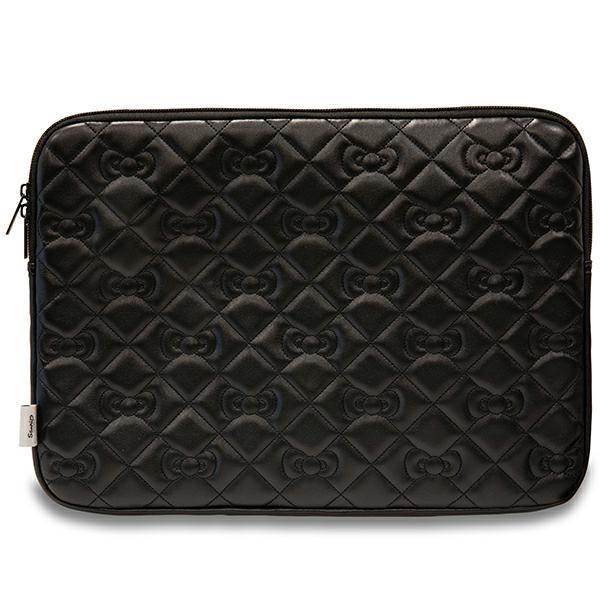 Hello Kitty Sleeve HKCSZPEKHBPK 14" black/black Zip PU Quilted Bows