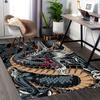 1pc Anime Dragon Chair Mat - Office Desk Rug with Japanese Mythical Creature Design, Non-Slip Carpet for Home Decor, Suitable for All Seasons and Perf