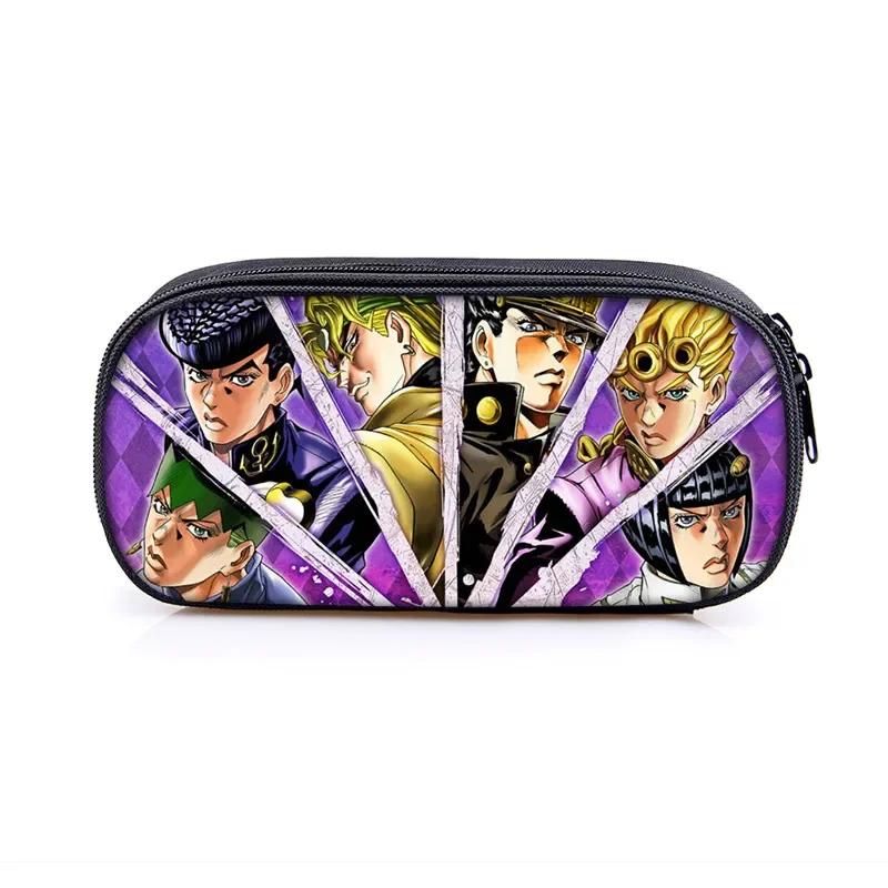 Аниме Jojo's Bizarre Adventure Пенал Куджо Кира Йошикаге KILLER QUEEN Косметички Подростковая Пеналы Канцелярские Сумки Подарок