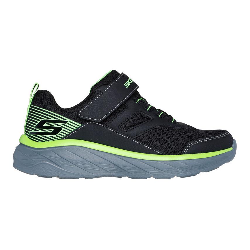 Skechers Детские безграничные нескользящие прочные низкие беговые кроссовки Детские кроссовки Черный Зеленый 403718L-BKLM