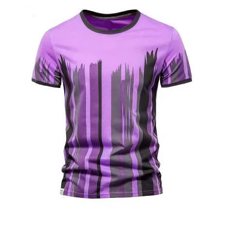 2024 New Fashion Printed Men's T-Shirt Round Neck Short Sleeve Sportswear Casual Gym Top Men's Women's