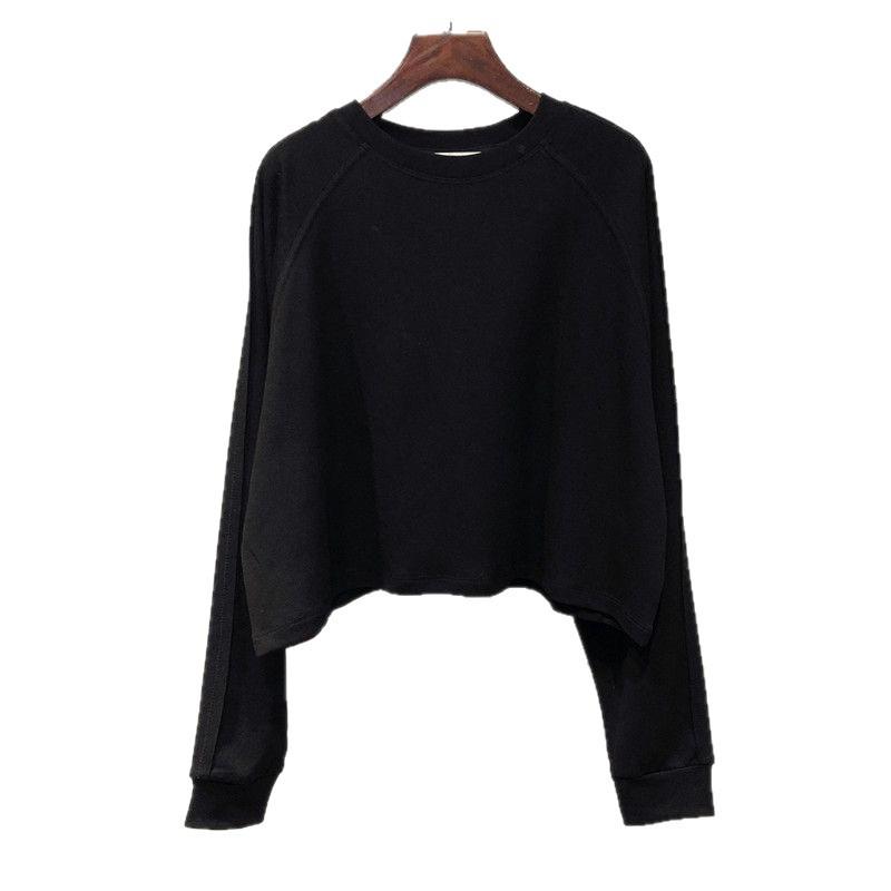 Женская футболка с рукавами «летучая мышь» и круглым вырезом: Осень/Зима 2025 Свободный крой