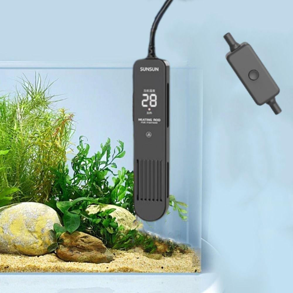 LCD Display Digital Fish Tank Heating Rod Adjustable Water Heating Rod for Turtle Feeding