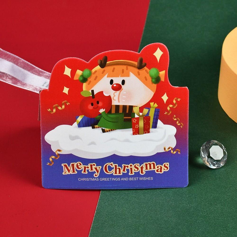 10 шт. Приглашения Счастливого Рождества Поздравительные открытки Рукописный текст Чистые бумажные открытки Приглашение для гостя