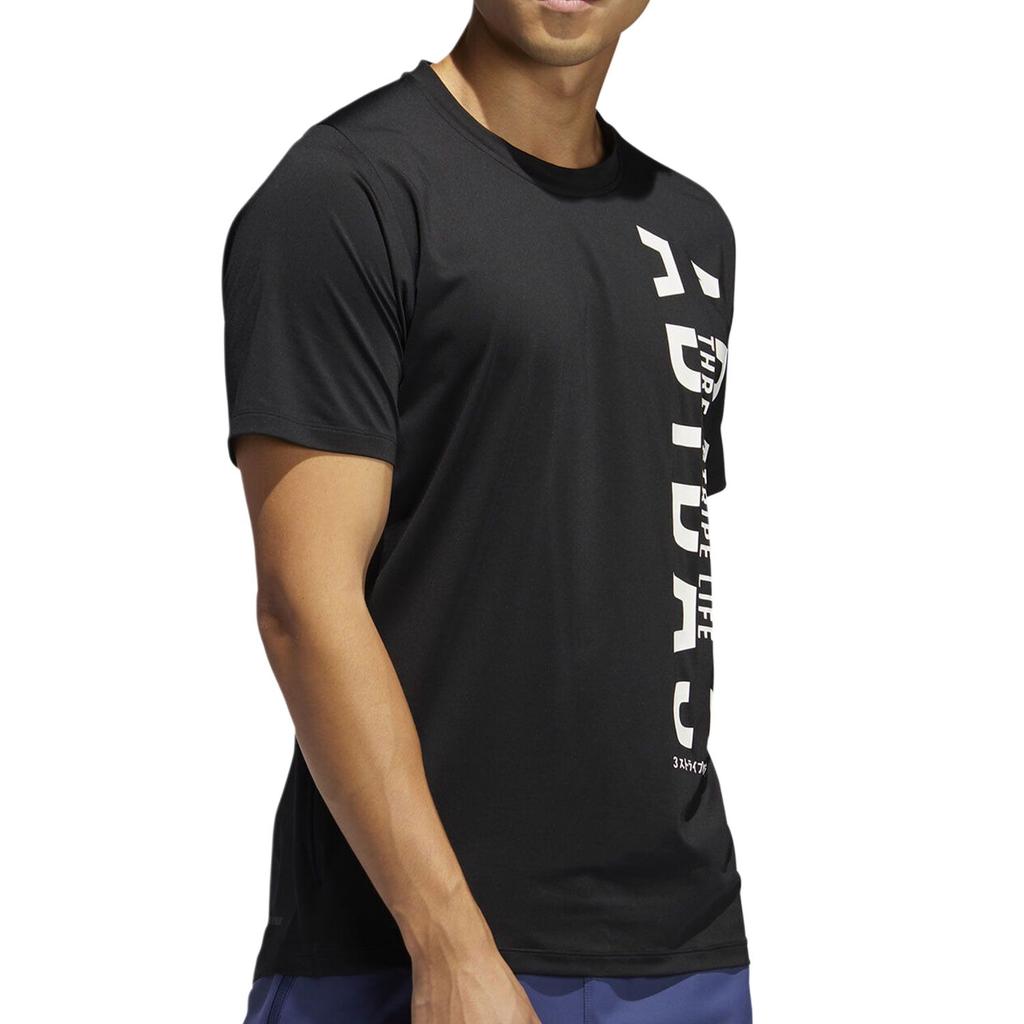 Adidas T Shirts Men's Black Crew Neck Moderate FL4444