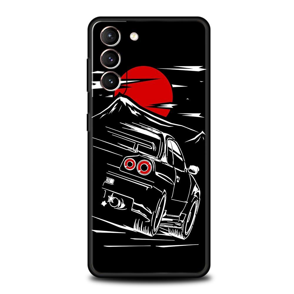 Японский чехол для телефона с изображением спортивных автомобилей JDM для Samsung Galaxy S24 S23 S22 5G S20 Ultra S21 FE S10 S9 Plus S10E S8 Lite 20