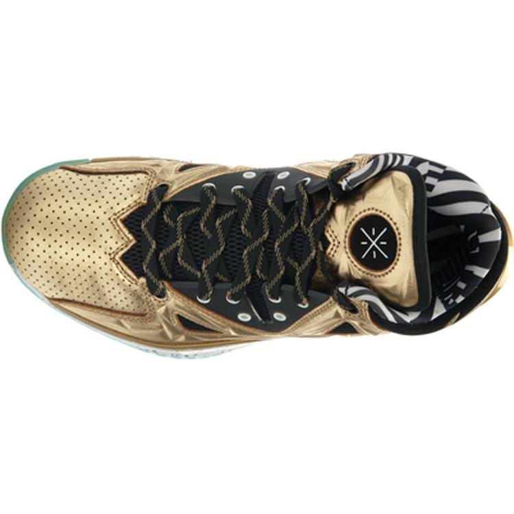 Li Ning WOW 2 Модные Нескользящие Легкие Нескользящие Легкие Средние Баскетбольные Кроссовки Мужские Черно-Золотые ABAJ003-12