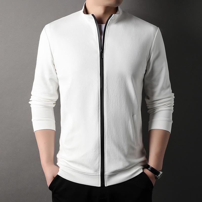 Весенняя новая молодежная мужская куртка в корейском стиле, однотонная, хлопковая, универсальная, свободная, с воротником-стойкой, на молнии, толстовка для мужчин