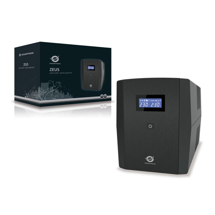 Alimentation d'énergie non interruptible - CONCEPTRONIC - ZEUS04EM - 2200 VA - 1320 W - 5 sorties CA