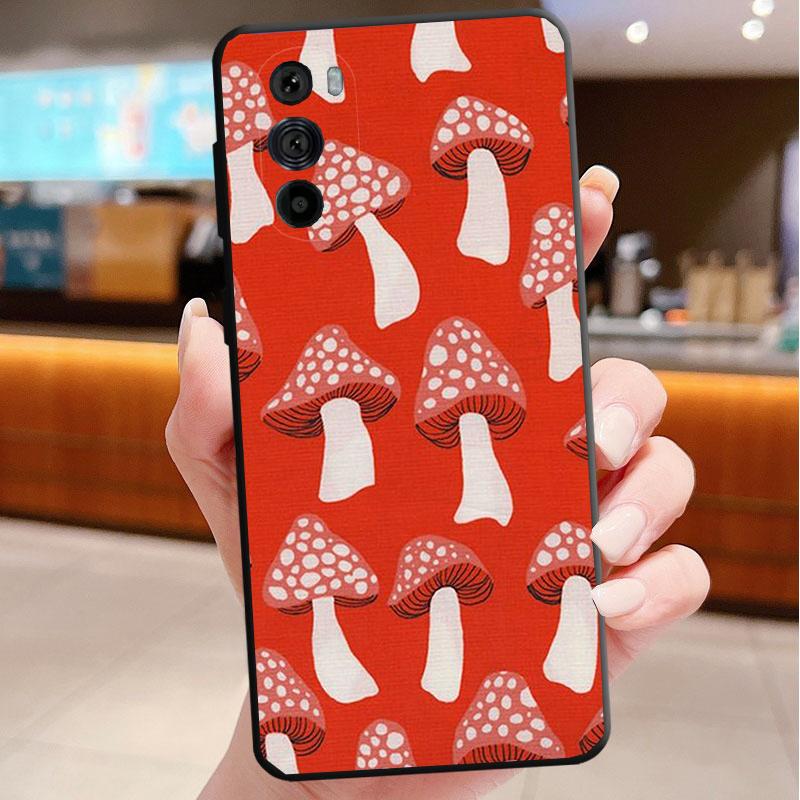 Rainbow Mushrooms Phone Case For Motorola Edge 60 50 40 Pro 60 50 40 30 Ultra Neo Fusion Moto G Play G Stylus G Carcasas