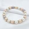 Ladies Bracelet 8mm Colorful Shell Pearl Bracelet Round Marine Mother of Pearl Bracelet Girls Cute Candy Bracelet