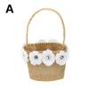 1PC Gift Bag Party Burlap Storage Basket Linen Handle Baby Shower Lace Wedding Ceremony Flower Basket Table Decoration