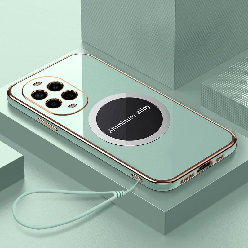 Для Huawei nova 13 Pro Чехол nova 13 Pro Чехол для телефона Магнитное притяжение Роскошное квадратное покрытие Ударопрочный силиконовый чехол на заднюю панель