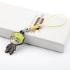 s 1 Piece  Metal Anime Demon Slayer Mobile Phone Charm Cartoon Keychains Lanyard Bag Decoration Strap