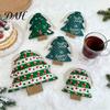 Large Small Storage Christmas Tree Shaped Gift Bags with Drawstring, Reusable Holiday Fabric Bags, Polyester Favor Holders Winter Goodie Pouches