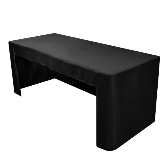 Скатерть на резинке из полиэстера с открытой спиной, однотонная моющаяся скатерть