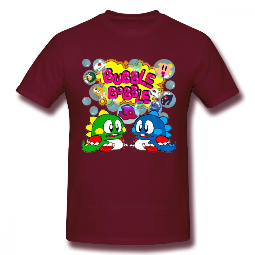 Bubble Bobble Retro Console Game Tshirt Men New Custom Old School Game T Shirt Organic Cotton Plus Size Tee Camiseta