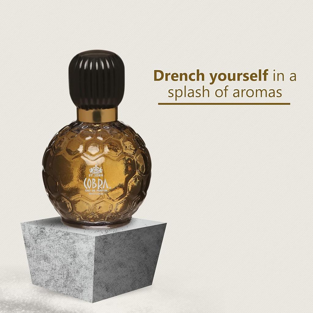 Long Lasting Fragrance, Irresistible Scent, Fresh and Soothing Men Perfume, Eau De Parfum Men, COBRA - Fresh (60ml - Pack of 1)