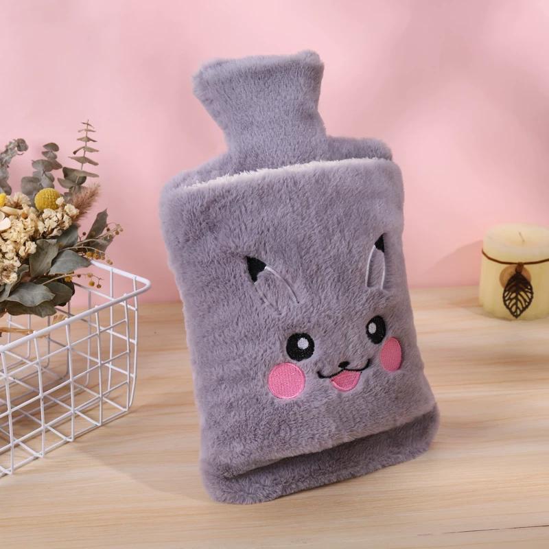 Winter Thickened PVC Water Injection Type Hot Water Bag Student Class Explosion-Proof Flushing Hot-Water Bag Warm Hand Foot Removable Washable Cloth