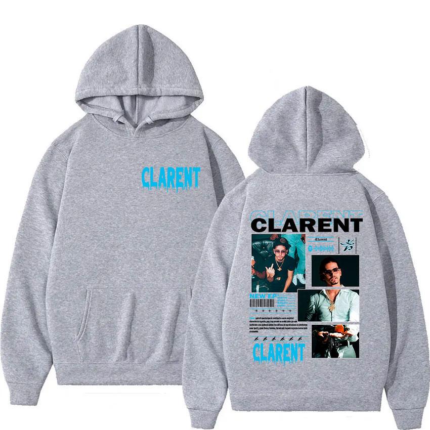 Rappeur CLARENT Tour 2025 Album Hoody Men Women Clothing Vintage Oversized Sweatshirts Hip Hop Gothic High Quality Long Sleeve Hoodies Streetwear