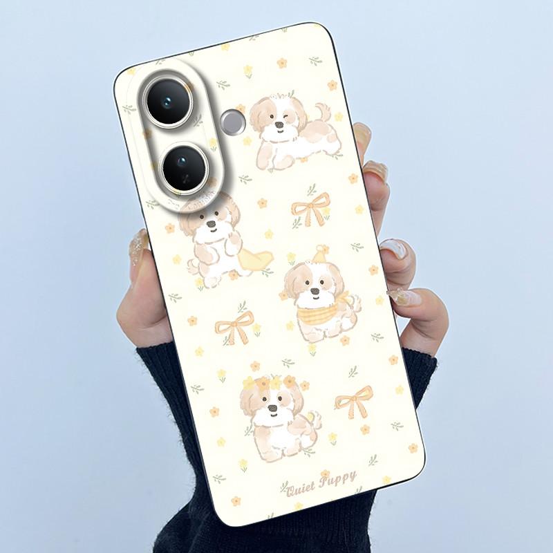 Case For Vivo V60 Lite Cute Panda Sweet Girls Cats Liquid Silicone Soft Back Cover For VivoV60Lite 5G Bumper Protective Casing