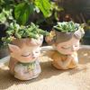 Милый цветочный горшок для девочек-эльфов, сочный горшок, кашпо из смолы, домашний декор, украшение для рабочего стола, бонсай, горшок для растений, украшение сада