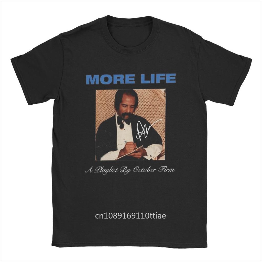 Men's Drizzy Drake More Life Tour T Shirts 100% Cotton Clothes Vintage Short Sleeve O Neck Tee Shirt Summer T-Shirt