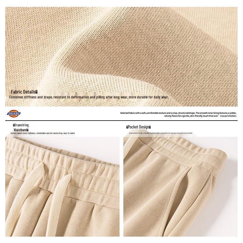 Мужские повседневные брюки Dickies, свободный крой, прямые штанины, смесовый хлопок A