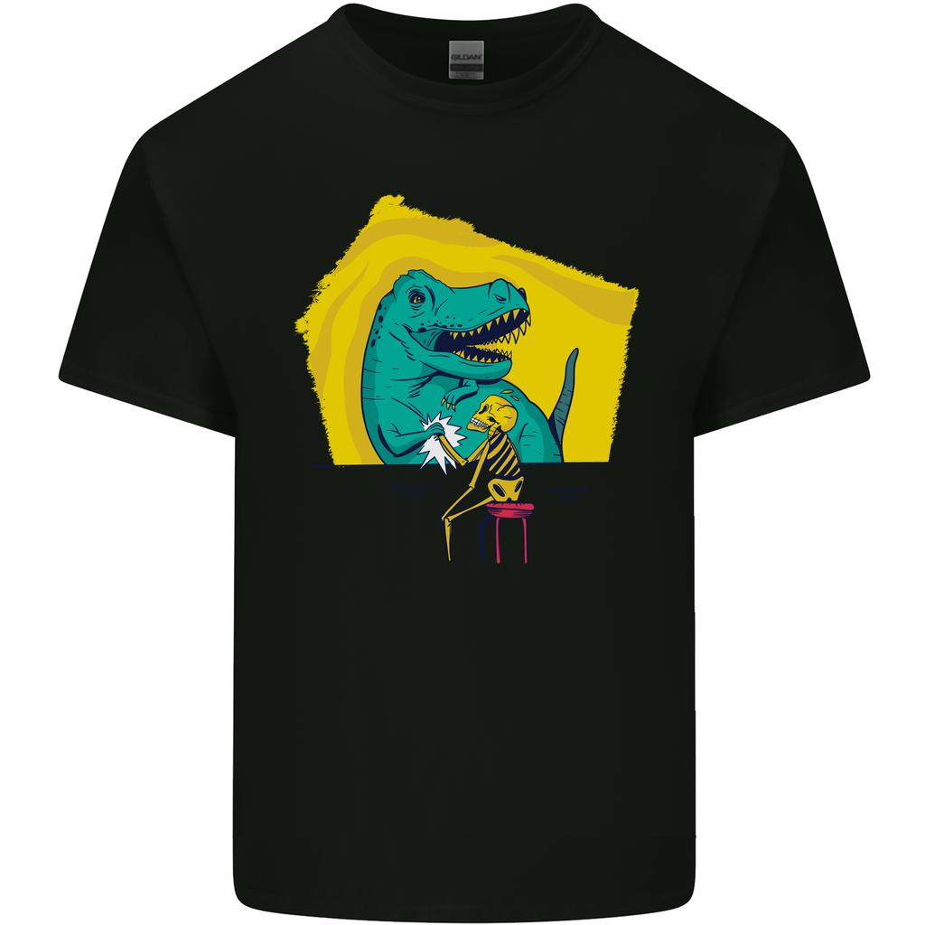 TRex Wrestling a Skeleton Dinosaurs Skull Unisexs Light Cotton TShirt