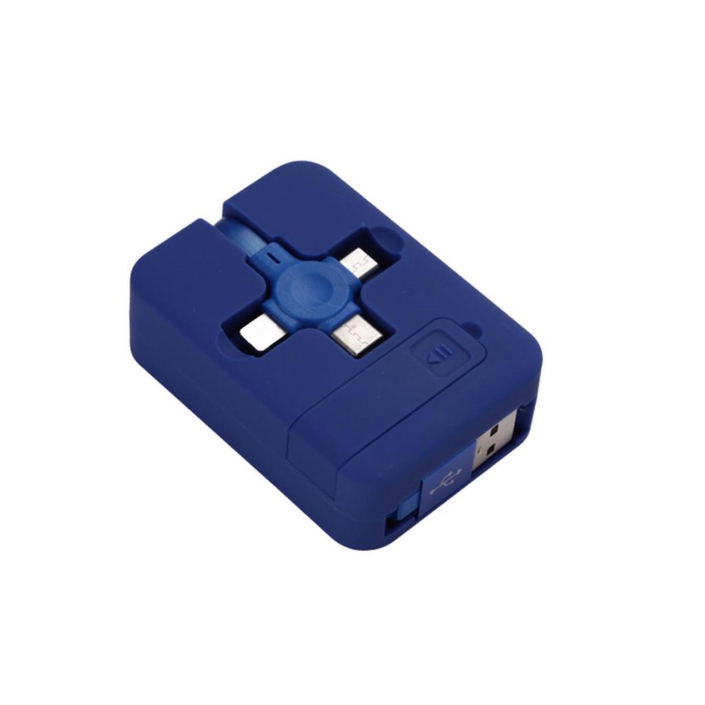 4 в 1 выдвижной 8-контактный/USB-кабель типа C/Micro USB для IPhone13 12 Pro, зарядное устройство для мобильного телефона, кабель для передачи данных с подставкой для телефона