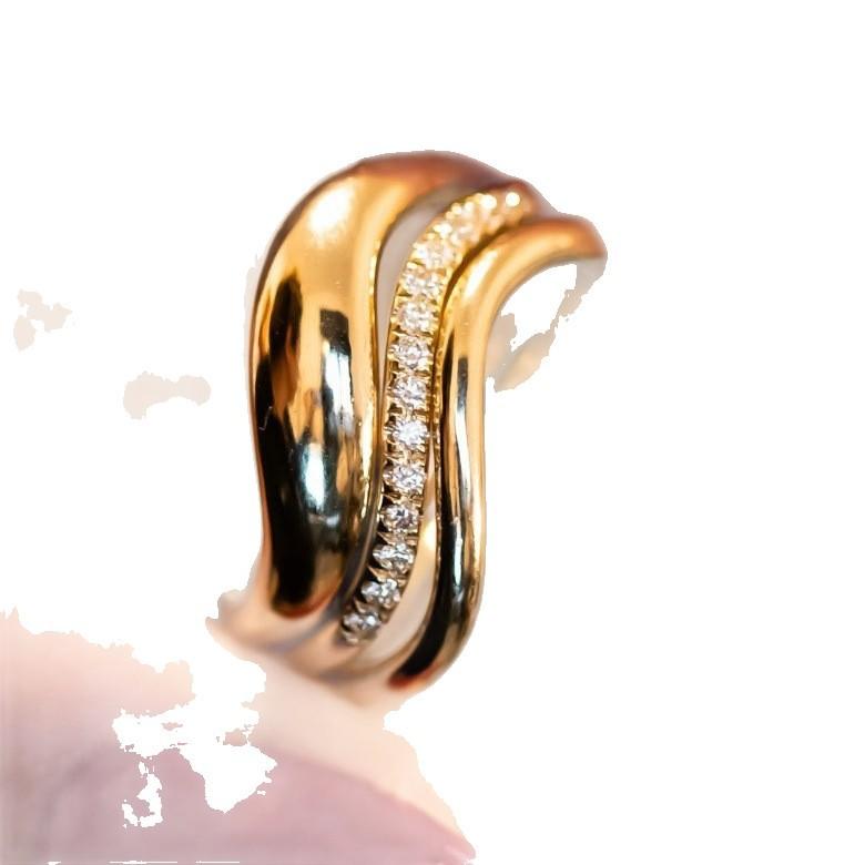 Aesthetic Curve Design 3Pcs/Set Ring for Women Party Delicate Inlaid Shiny CZ Fashion Wedding Luxury Lady Jewelry Sets