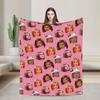 Friends Television Cartoon Blankets Warm Soft Plush Throw Blanket For Couch Bed Travel Office Flannel Bedspread Bed Cover