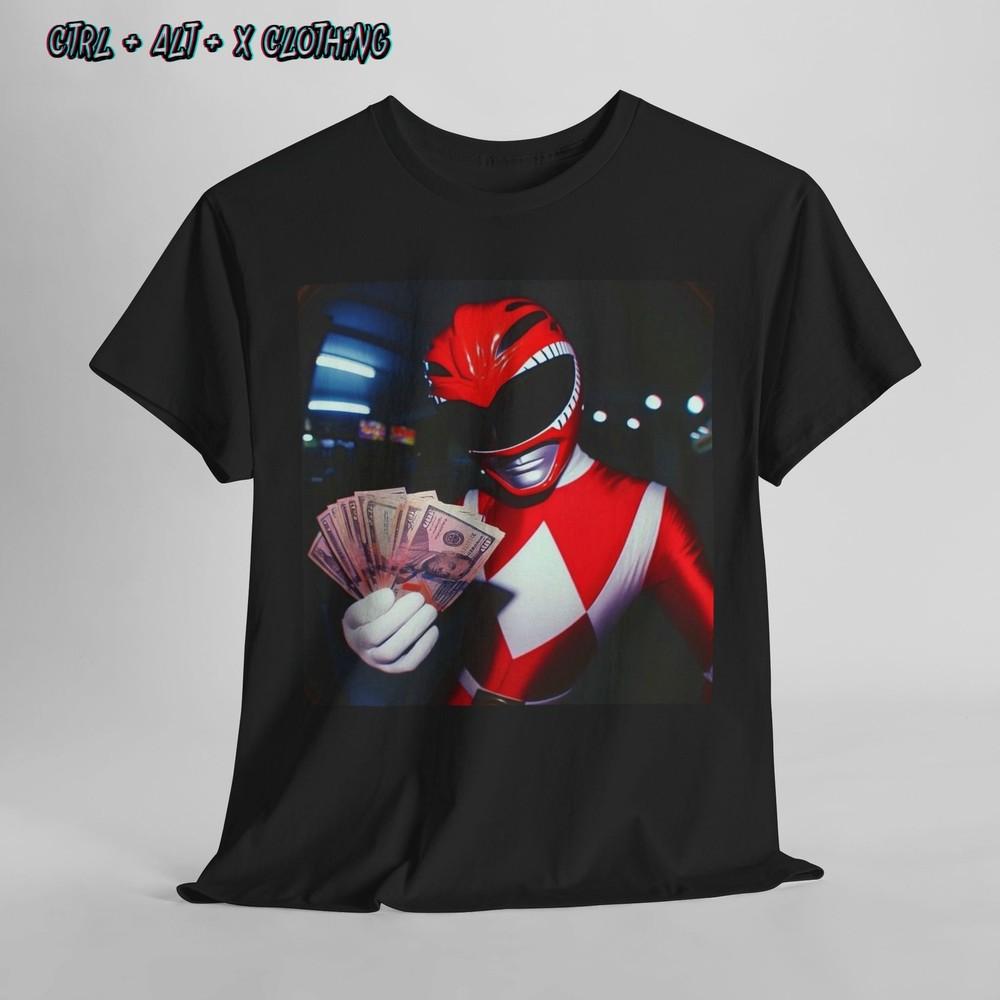 Red Power Ranger Cash Money Unisex Tee, T-Shirt, Shirt, Gift Idea for Fans,