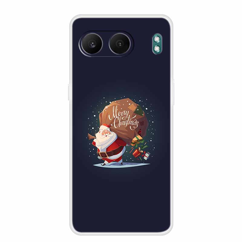 Чехол для OnePlus Nord 4 Рождественский ТПУ Мягкий Силикон Прозрачные Чехлы для Телефона Задняя Крышка для OnePlus Nord4 5G Рождество Прозрачный Олень Чехол
