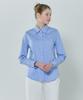 BASIC HOUSE Women'S Striped Regular Fit Long Sleeve Shirt Blue Lzws3201