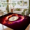 Crystal Velvet Square Rug Custom NameAjax Amsterdam Pattern Non Slip Home Floor Decor Rug