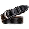 Vintage Women's Genuine Leather Belt with Pin Buckle - Versatile Korean Style Waistband for Ladies' Pants
