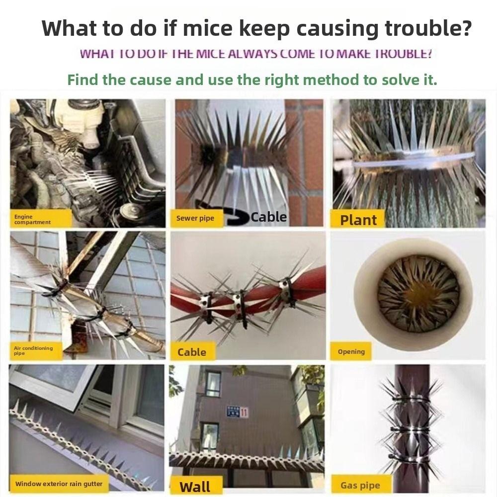 Гибкие шипы из нержавеющей стали для защиты от птиц 0,5/1 м, шипы против голубей, средство от белок, для крыши