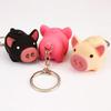 Cute Pig LED Keychain with Sound Mini Key Ring for Car Bag Purse Pendant Gift for Women Students Decorative Accessory