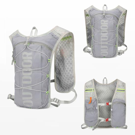 Гидратационный рюкзак Многокарманный рюкзак для воды с гидратационным пузырем Светоотражающая полоса Гидратационный рюкзак для пеших походов, бега, велоспорта