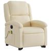 Electric Massage Recliner with Rising Function Cream Fabric