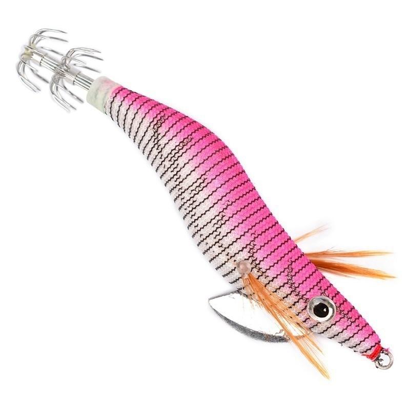 Luminous Squid Jigs Hard Fishing Lures 2.5# 3.0# 3.5# Squid Bait Jig Hooks Random Color