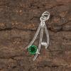 Lovely Green Emerald Handmade Boho Jewelry, Attractive Pendant For Gift, 925 Sterling Silver Pendant For Wedding Gift
