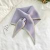 One Size Autumn Winter Knitted Scarfs Women Neck Cover Fashion Sweet Mini Triangle Scarf Warm Windproof Portable Small Collar