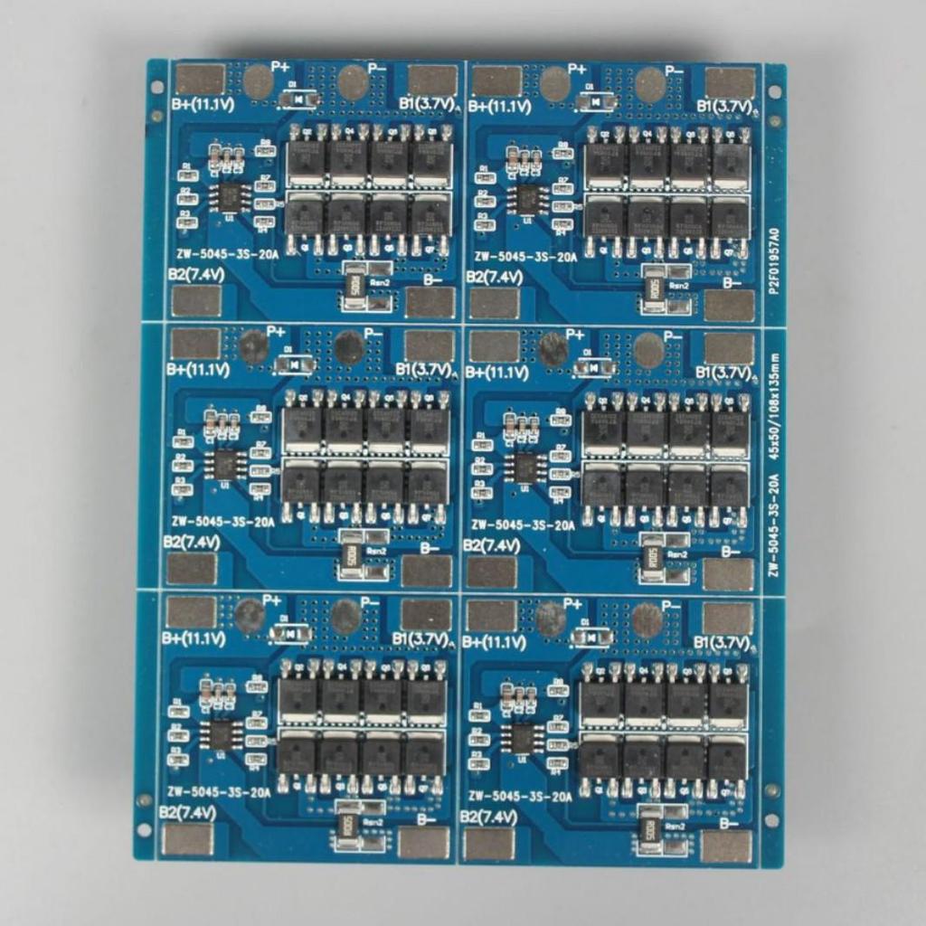 11.1V 18650 LiFePO4 Battery Protection Board - 20A for Solar Storage Systems