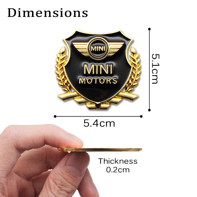 2Pcs 3D Metal Car Body Trunk Sticker Emblem For Mini Cooper R60 R61 F54 F55 F56 F60 R50 R52 R53 Badge Decal Decoration Accessory