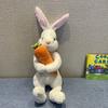 New Gifts For Kids Easter Day Sitting Bunny Hugging Carrot Simulated Rabbit Doll