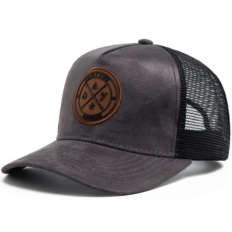 Летняя сетчатая бейсболка для женщин и мужчин, кепка-snapback, повседневная, дышащая, с буквенным значком, унисекс, хип-хоп, тракер, для активного отдыха, спортивная, папина кепка